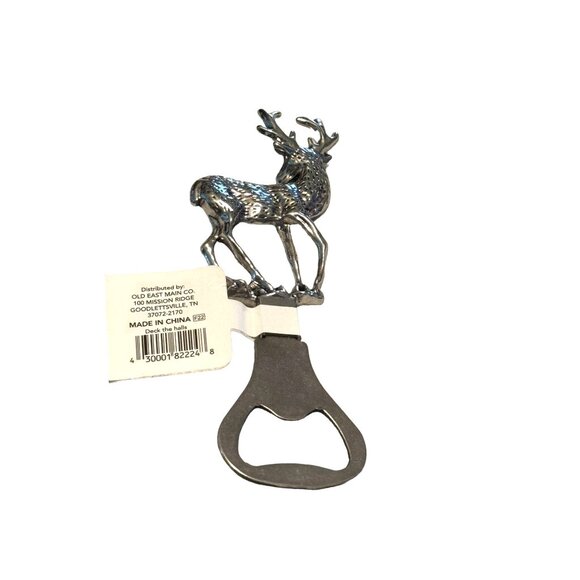 Silver Tone Metal Buck Deer Hunting Hunter Beer Bottle Opener - Picture 8 of 8